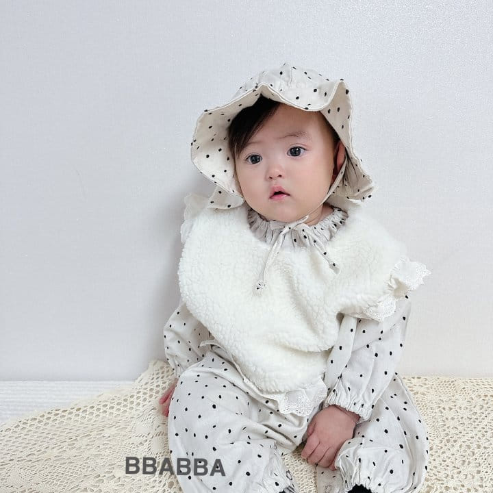 Bbabba - Korean Baby Fashion - #babyoutfit - Fleece Dot Long Body Suit - 3