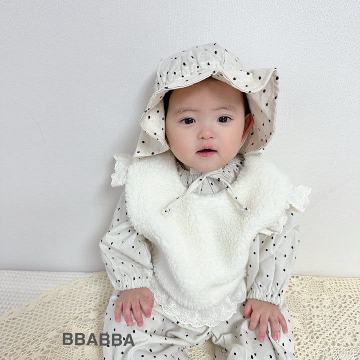 Bbabba - Korean Baby Fashion - #babyoutfit - Fleece Dot Long Body Suit - 4