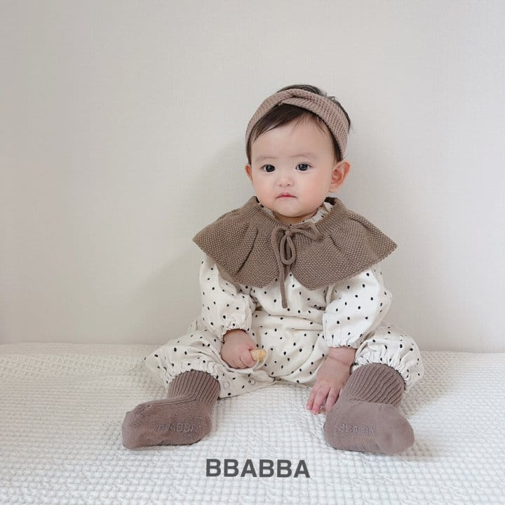 Bbabba - Korean Baby Fashion - #onlinebabyshop - Fleece Dot Long Body Suit - 6