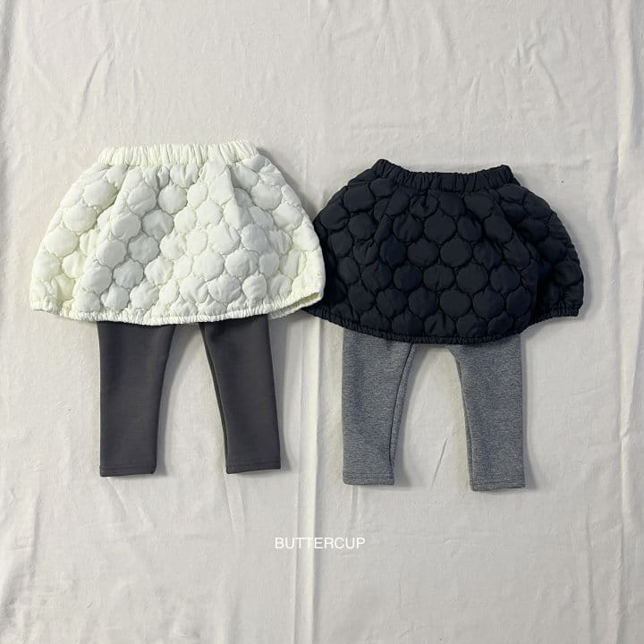 Buttercup - Korean Children Fashion - #kidsstore - Padding Volume Skirt Leggings