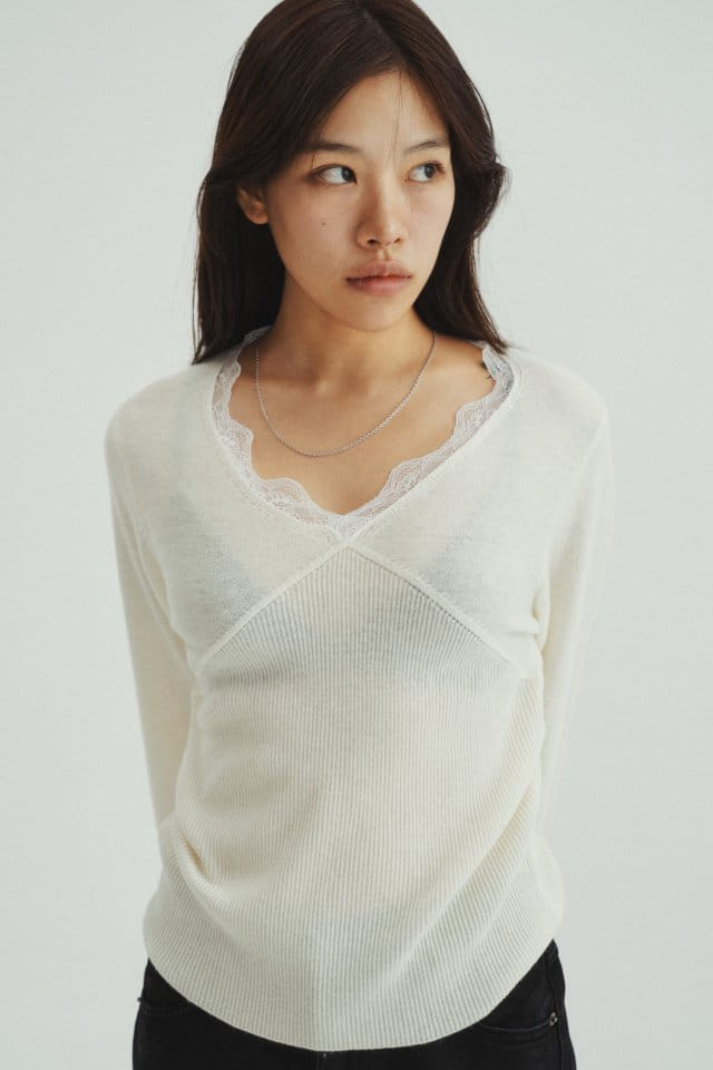 Charlotte - Korean Women Fashion - #momslook - W Lace Knit - 3