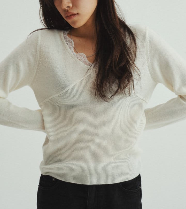 Charlotte - Korean Women Fashion - #momslook - W Lace Knit - 7