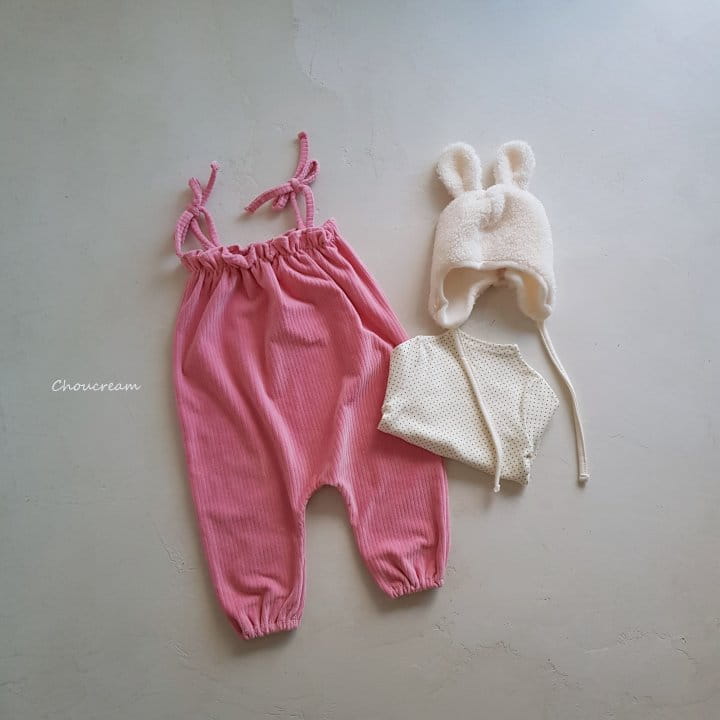 Choucream - Korean Baby Fashion - #babyboutique - Veloure Overalls Pants - 6