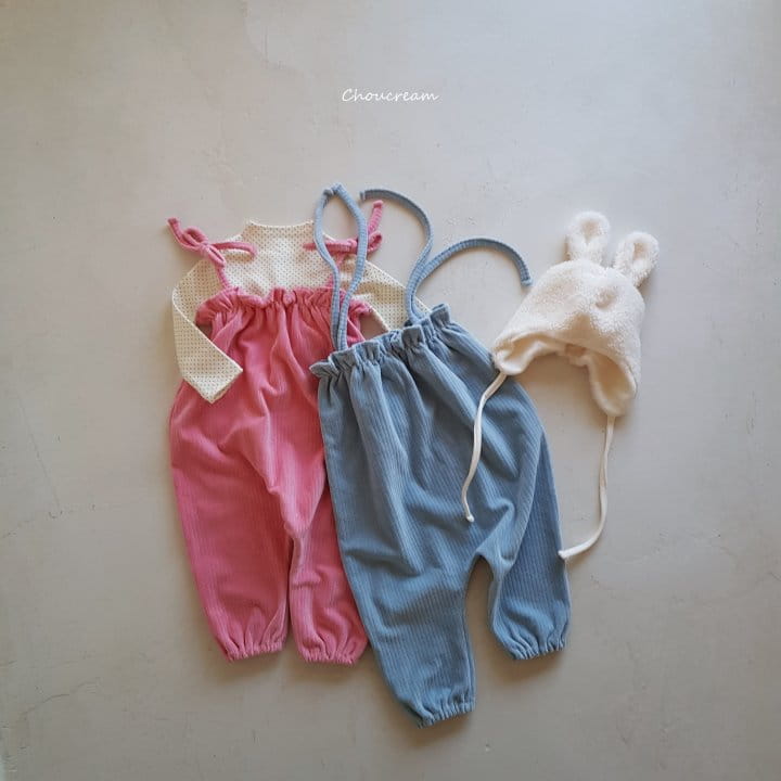 Choucream - Korean Baby Fashion - #babyclothing - Veloure Overalls Pants - 8