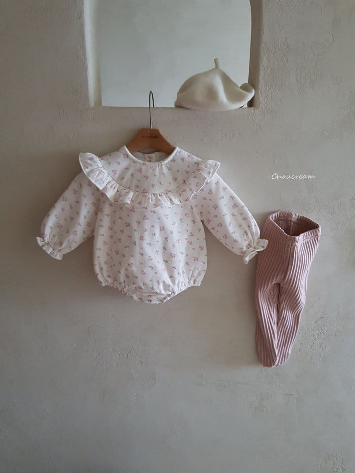 Choucream - Korean Baby Fashion - #babyclothing - Small Flower Body Suit - 3