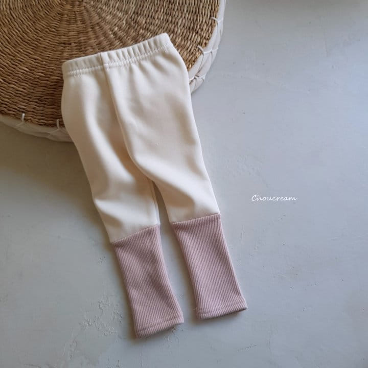Choucream - Korean Baby Fashion - #babyfever - Rib Color Mink Leggings - 7