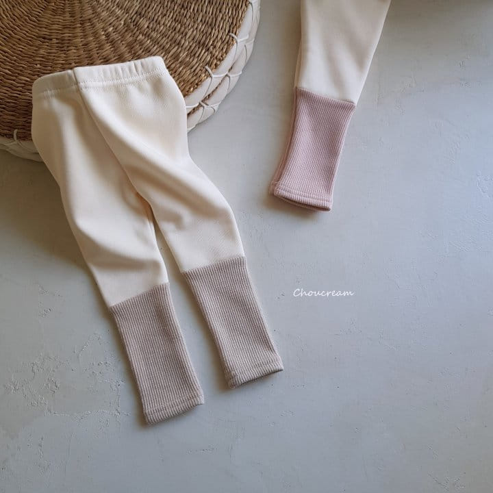Choucream - Korean Baby Fashion - #babylifestyle - Rib Color Mink Leggings - 9
