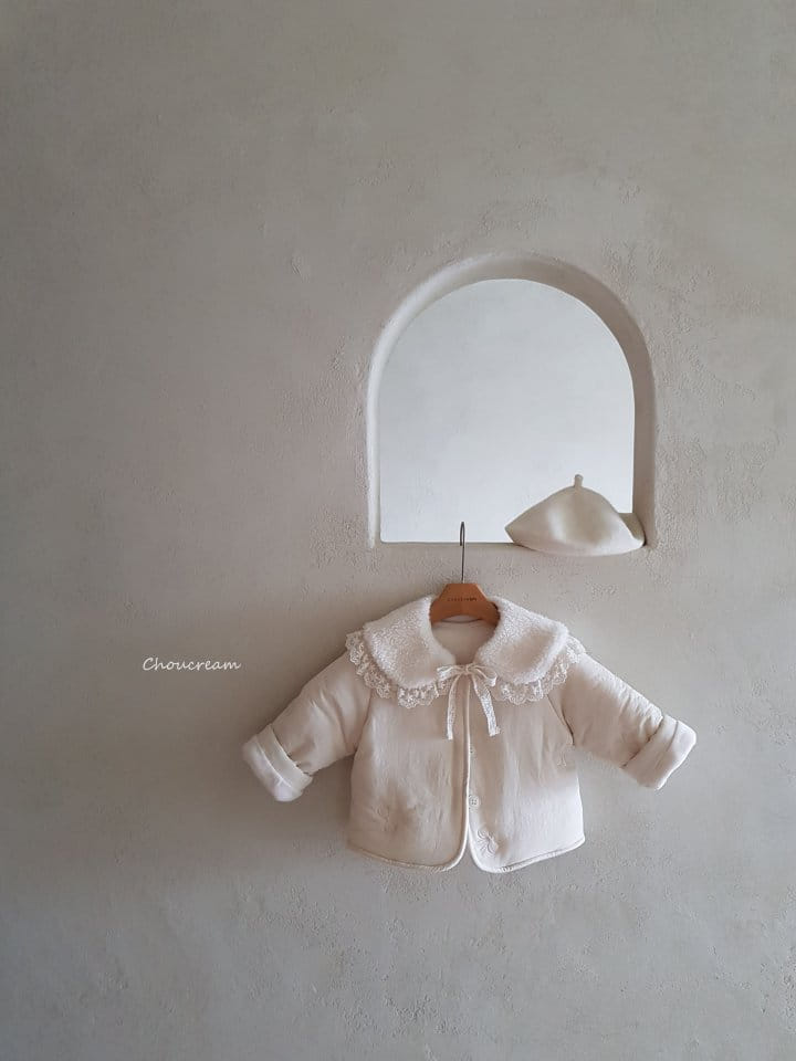 Choucream - Korean Baby Fashion - #babywear - Ribbon Embroider Padding Jacket - 11