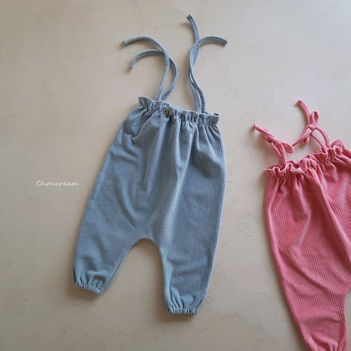 Choucream - Korean Baby Fashion - #onlinebabyboutique - Veloure Overalls Pants - 4