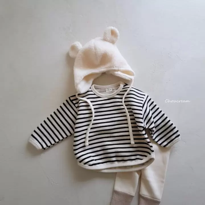 Choucream - Korean Baby Fashion - #onlinebabyshop - Winter ST Piping Tee - 3
