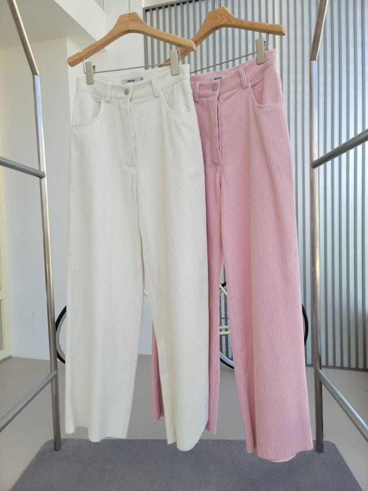 Corner0123 - Korean Women Fashion - #restrostyle - Rib Wide Pants - 5