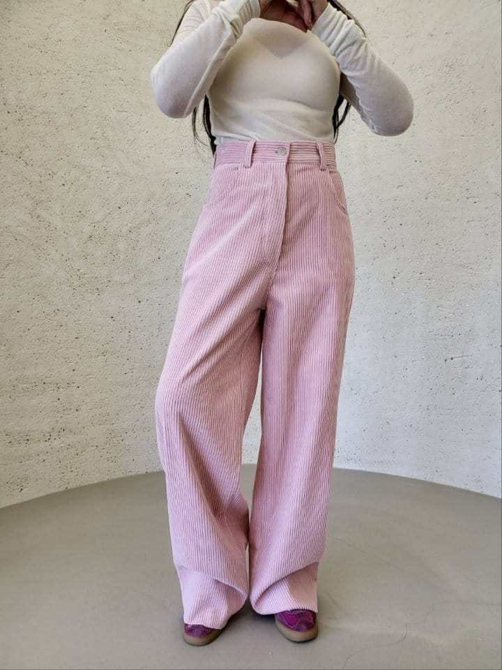 Corner0123 - Korean Women Fashion - #vintagekidsstyle - Rib Wide Pants - 3