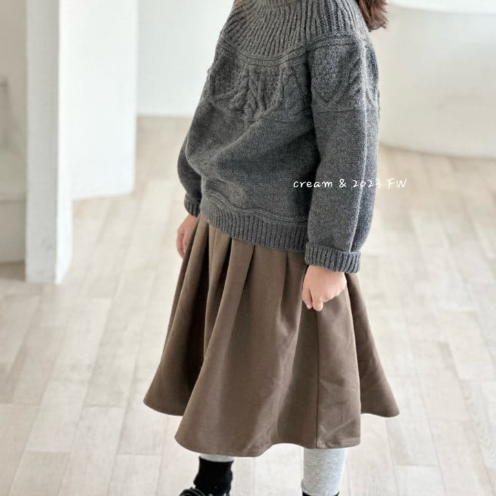 Cream Bbang - Korean Children Fashion - #childofig - W Simple Skirt - 8