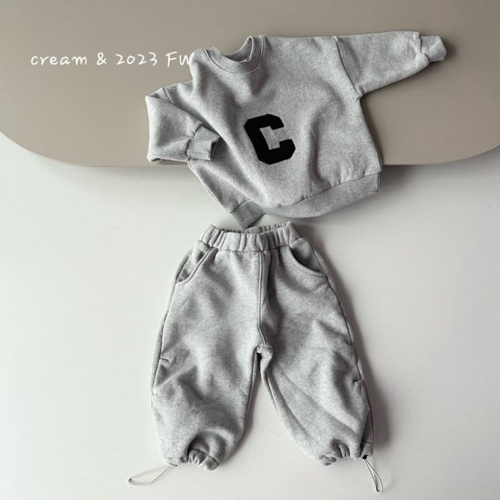 Cream Bbang - Korean Children Fashion - #childofig - Fleece String Training Pants - 6