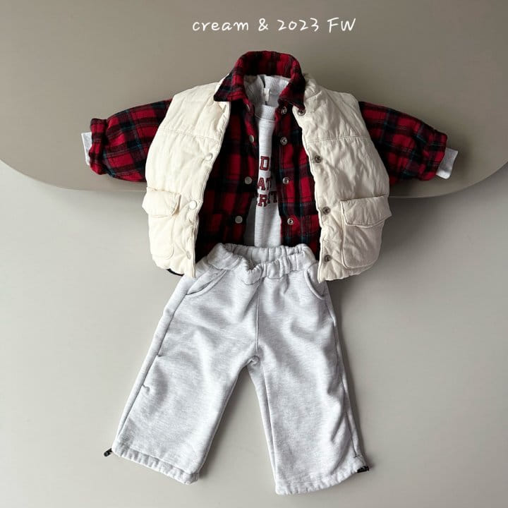 Cream Bbang - Korean Children Fashion - #childrensboutique - Fleece String Training Pants - 7