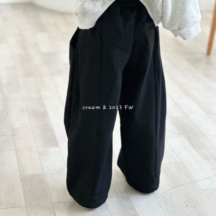 Cream Bbang - Korean Children Fashion - #designkidswear - Fluffy Banding Wide Pleated Baggy Pants - 7
