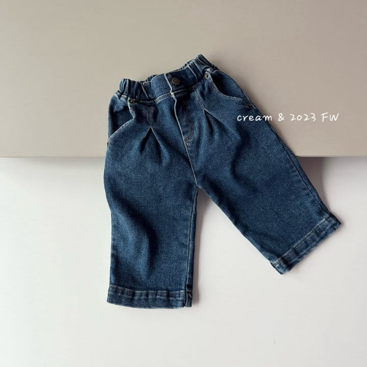Cream Bbang - Korean Children Fashion - #designkidswear - Half Open Straight Denim - 9
