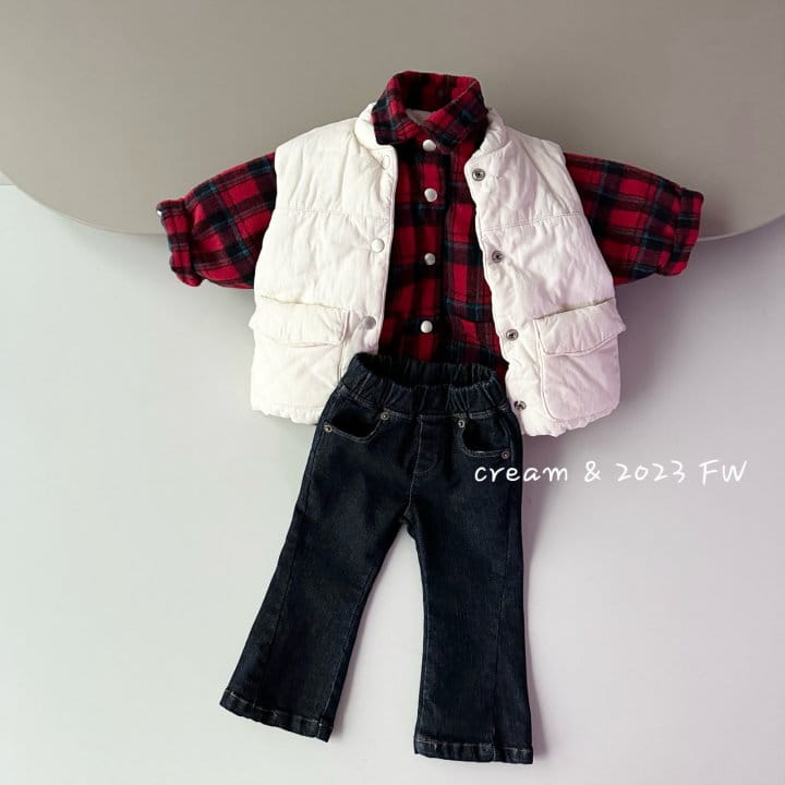 Cream Bbang - Korean Children Fashion - #designkidswear - Fleece Check Banding Jacket - 7