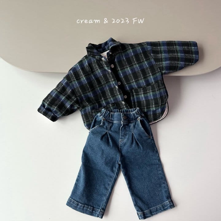 Cream Bbang - Korean Children Fashion - #fashionkids - Fleece Check Banding Jacket - 9