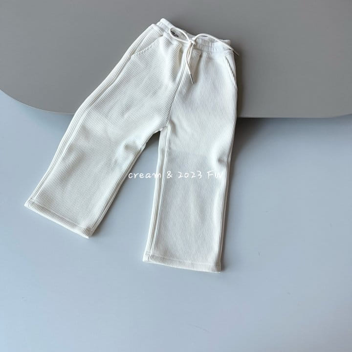 Cream Bbang - Korean Children Fashion - #kidsshorts - Fluffy Banding Rib Pants - 8
