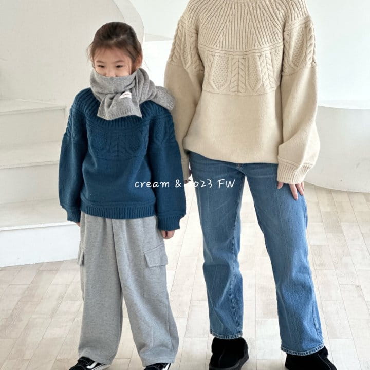 Cream Bbang - Korean Children Fashion - #kidsshorts - Banding Hardtack Wide Pants - 4