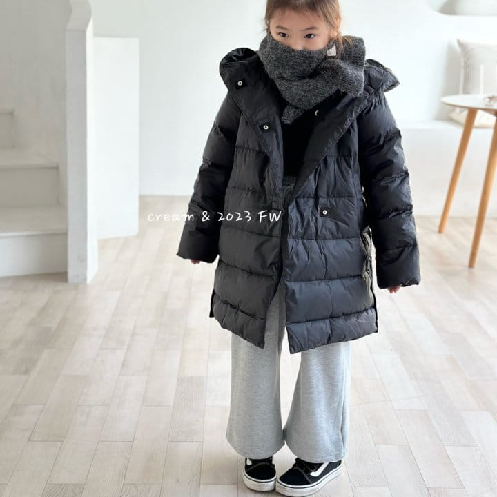 Cream Bbang - Korean Children Fashion - #kidsstore - Hoody Long Padding - 4