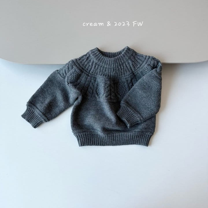 Cream Bbang - Korean Children Fashion - #littlefashionista - Knit Sweater - 2
