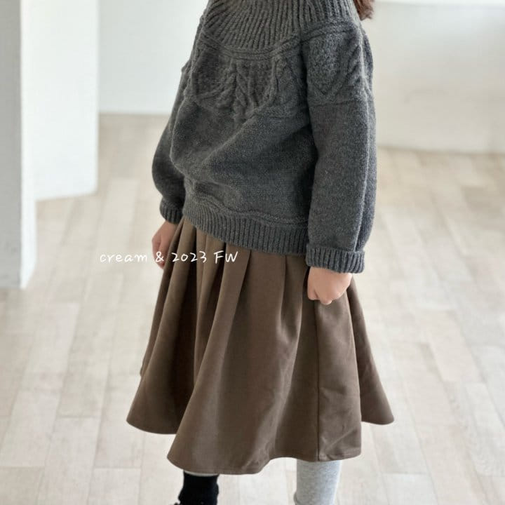 Cream Bbang - Korean Children Fashion - #minifashionista - W Simple Skirt - 4