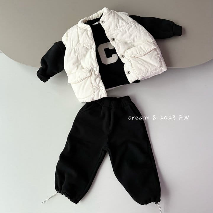 Cream Bbang - Korean Children Fashion - #stylishchildhood - Fleece String Training Pants - 5