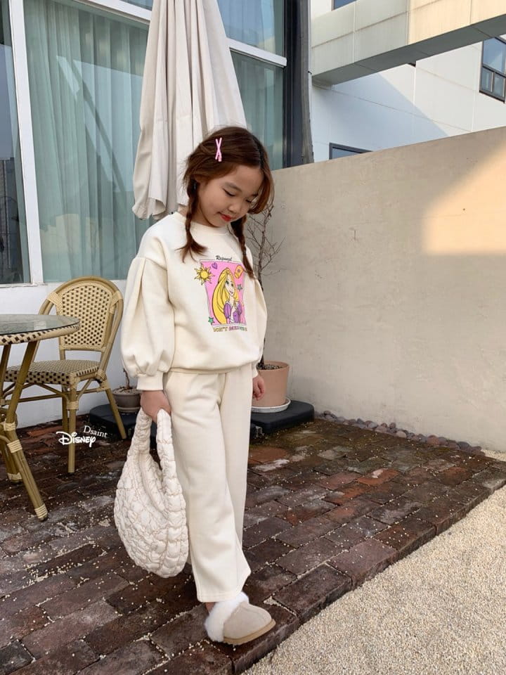 Dsaint - Korean Children Fashion - #Kfashion4kids - Pretty Princess Puff Fleece Top Bottom Set - 9