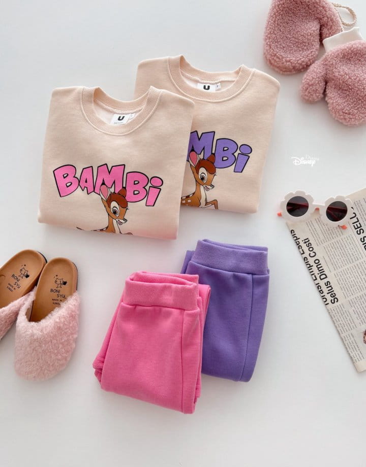Dsaint - Korean Children Fashion - #childrensboutique - Bambi Color Flares Fleece Top Bottom Set - 9