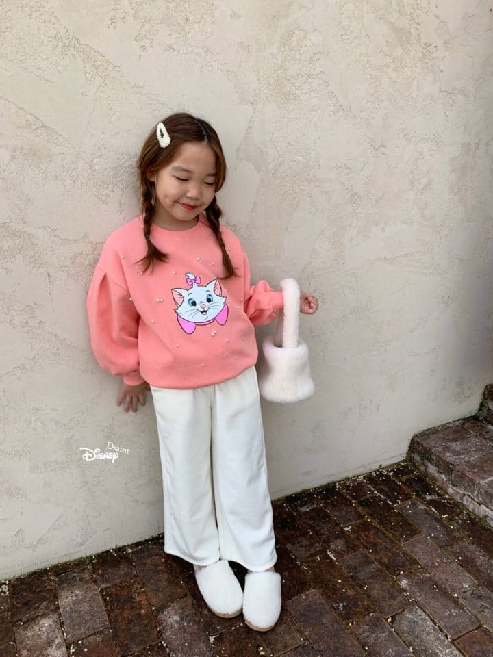 Dsaint - Korean Children Fashion - #kidsstore - Pearl Puff Fleece Top Bottom Set - 8