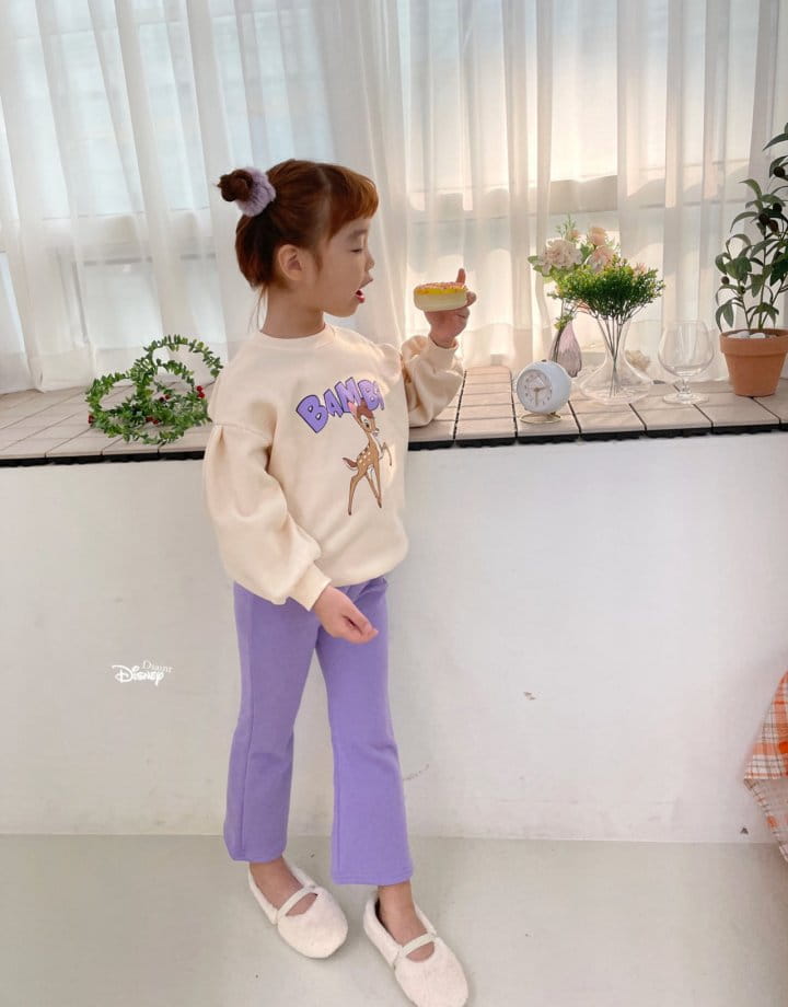 Dsaint - Korean Children Fashion - #magicofchildhood - Bambi Color Flares Fleece Top Bottom Set - 2