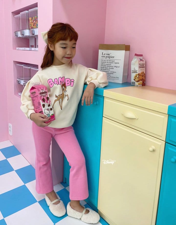 Dsaint - Korean Children Fashion - #minifashionista - Bambi Color Flares Fleece Top Bottom Set - 4