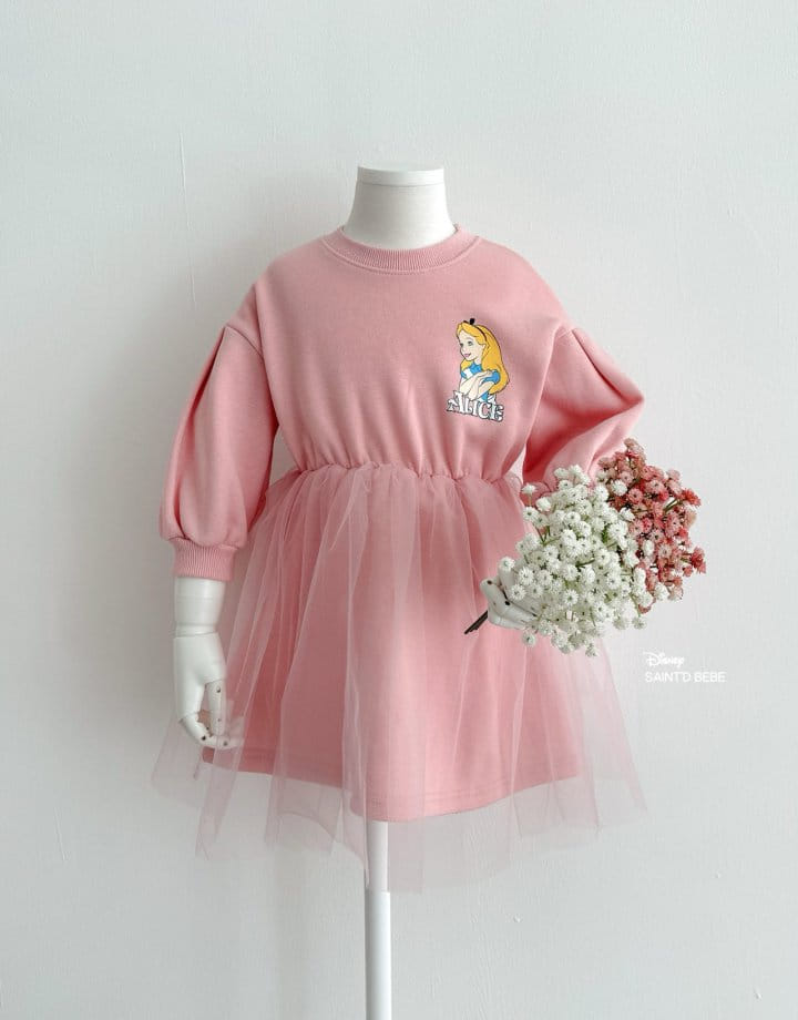 Dsaint - Korean Children Fashion - #prettylittlegirls - Shy A Mesh Fleece One-Piece