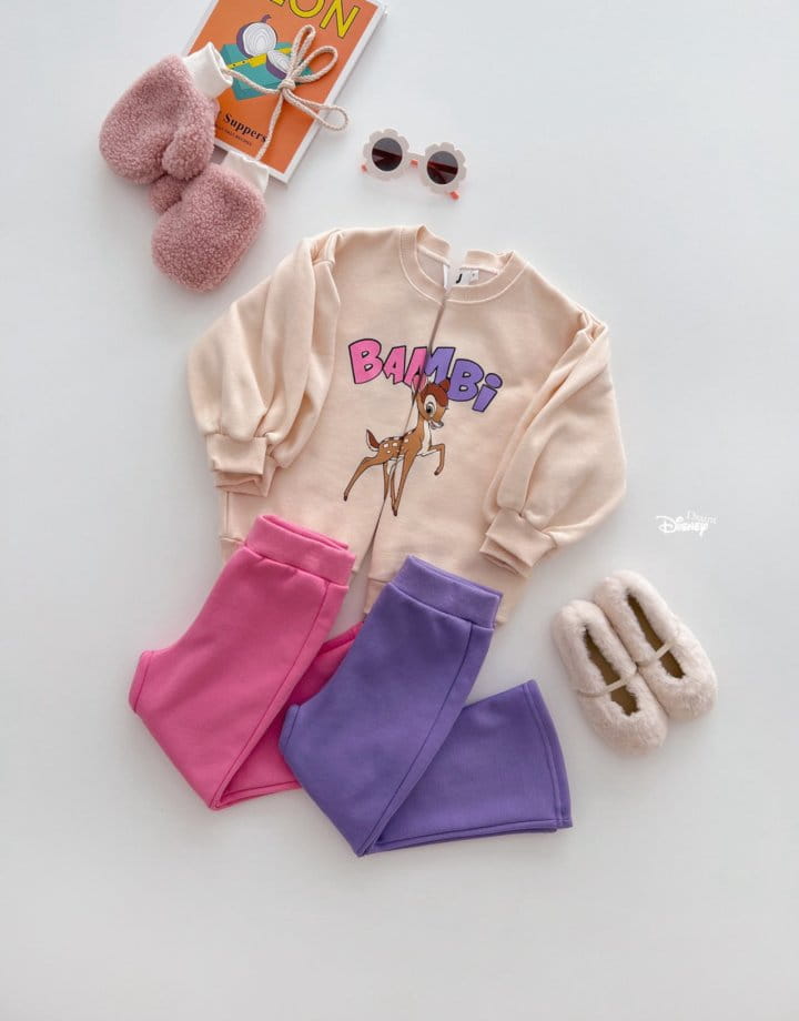 Dsaint - Korean Children Fashion - #stylishchildhood - Bambi Color Flares Fleece Top Bottom Set - 7