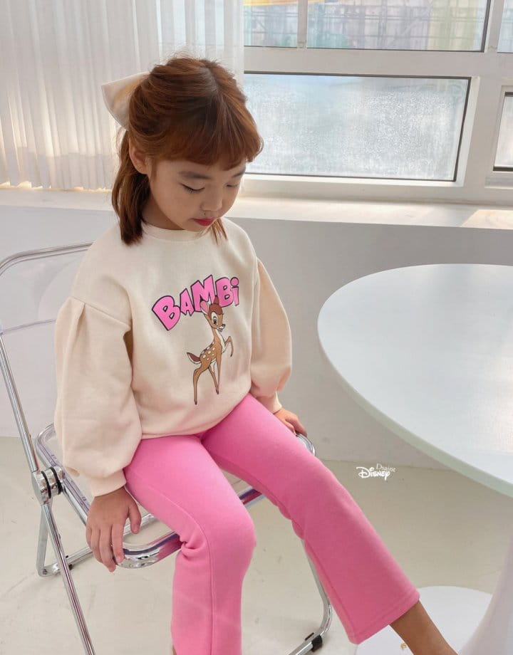 Dsaint - Korean Children Fashion - #toddlerclothing - Bambi Color Flares Fleece Top Bottom Set - 6