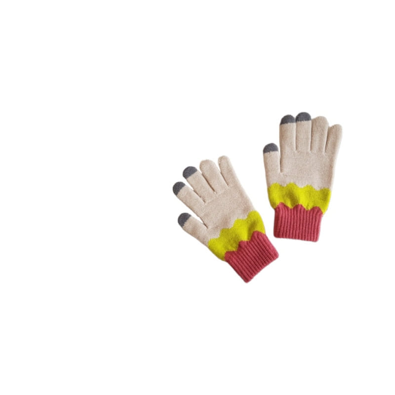Dudie - Korean Children Fashion - #childofig - Color Wave Gloves - 3