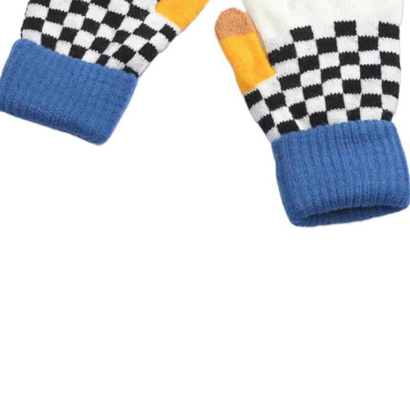 Dudie - Korean Children Fashion - #childofig - Checkers Gloves - 3