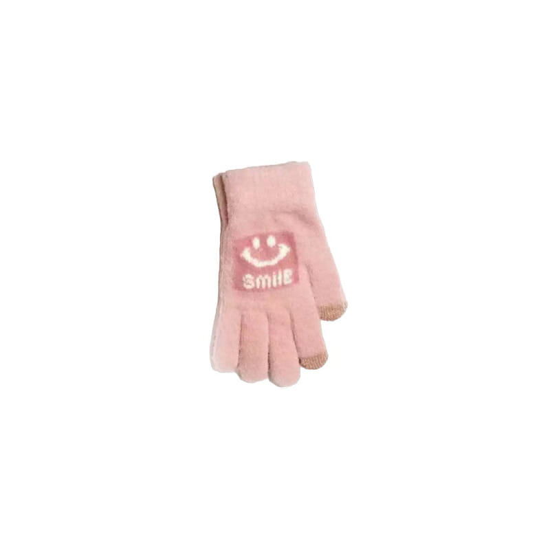 Dudie - Korean Children Fashion - #childofig - Angora Smile Gloves - 3
