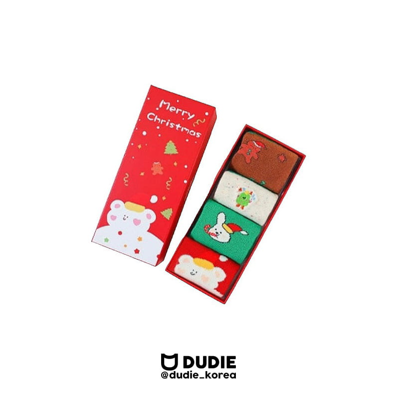 Dudie - Korean Children Fashion - #littlefashionista - Merry Bear Socks Set