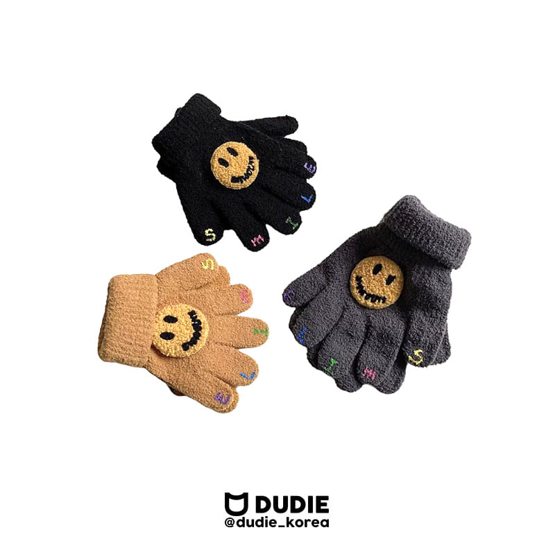 Dudie - Korean Children Fashion - #magicofchildhood - Lettering Smile Gloves - 2