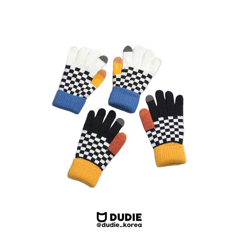 Dudie - Korean Children Fashion - #minifashionista - Checkers Gloves