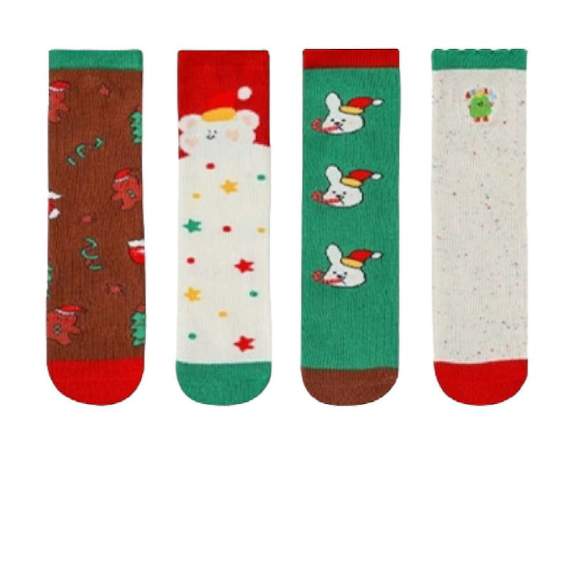 Dudie - Korean Children Fashion - #minifashionista - Merry Bear Socks Set - 4