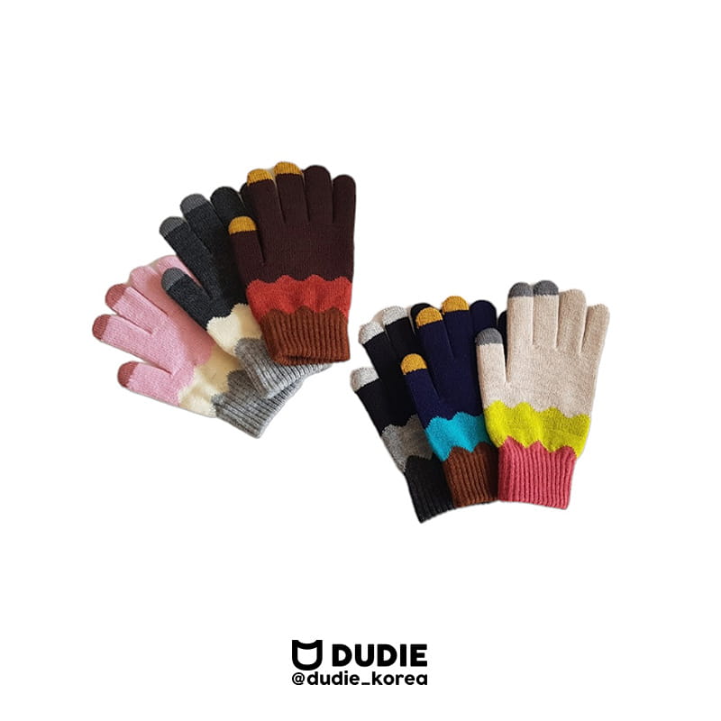 Dudie - Korean Children Fashion - #stylishchildhood - Color Wave Gloves - 2