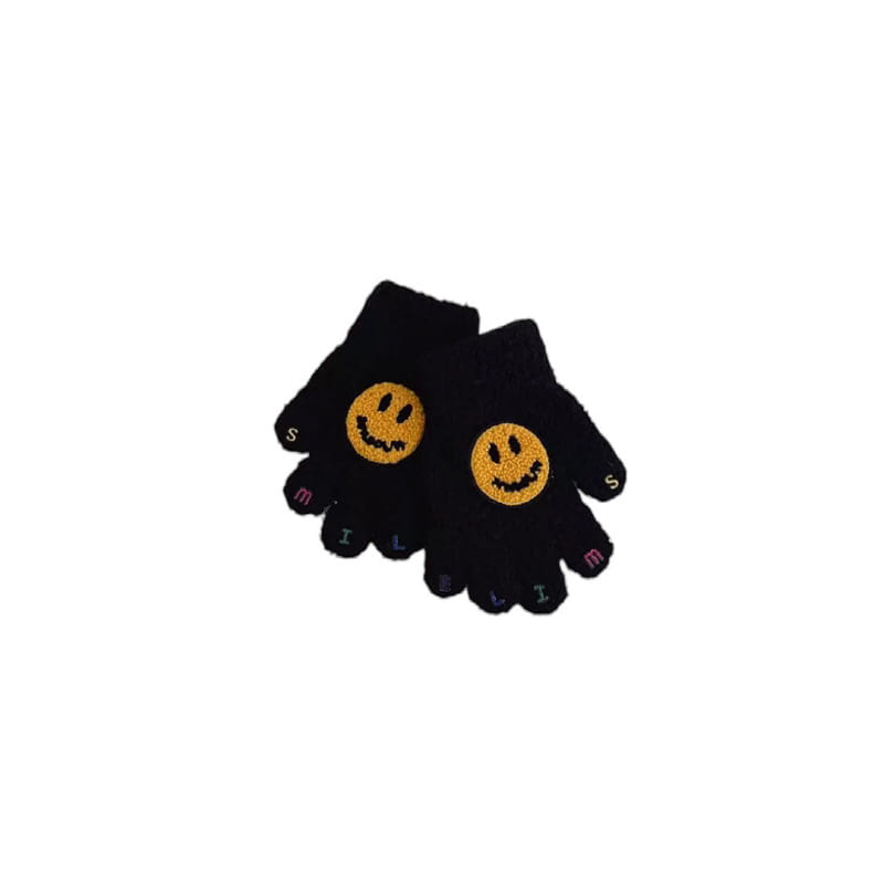 Dudie - Korean Children Fashion - #todddlerfashion - Lettering Smile Gloves - 5