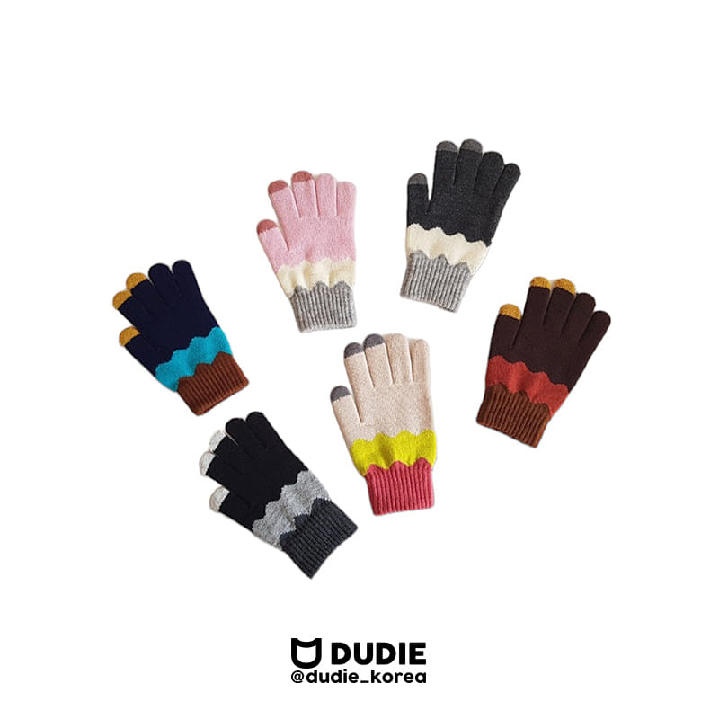 Dudie - Korean Children Fashion - #toddlerclothing - Color Wave Gloves