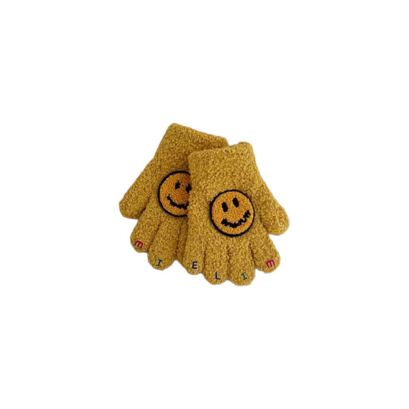 Dudie - Korean Children Fashion - #toddlerclothing - Lettering Smile Gloves - 6