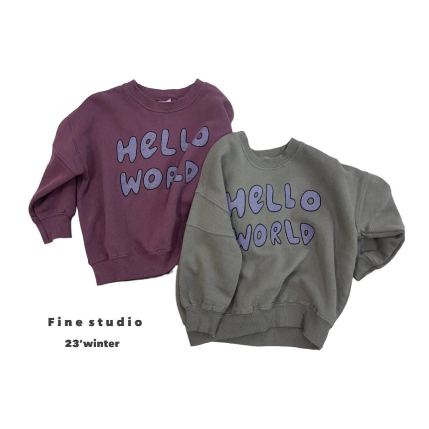 Fine-Studio - Korean Children Fashion - #discoveringself - World Sweatshirt - 3