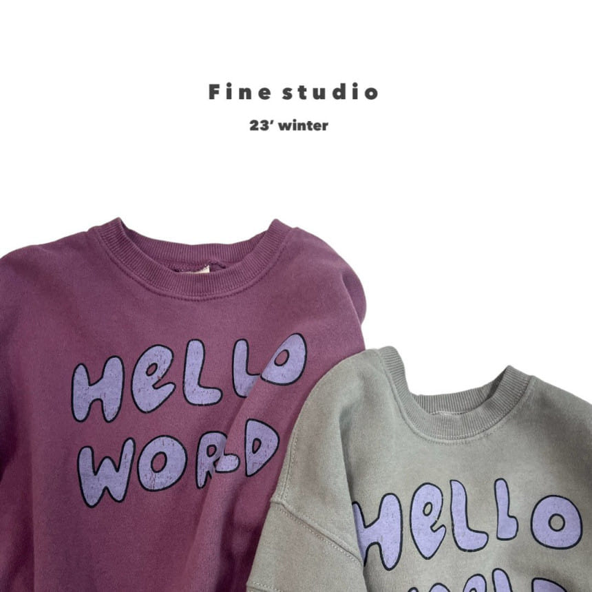 Fine-Studio - Korean Children Fashion - #discoveringself - World Sweatshirt - 4